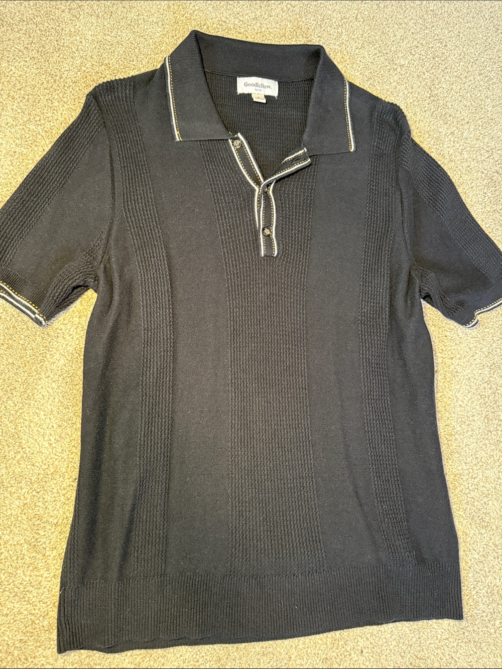 Goodfellow & Co Black Polo 100% cotton